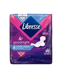 Libresse Ultra Thin Goodnight vékony, szárnyas egészségügyi betét éjszakai használatra (Pingvin Product)