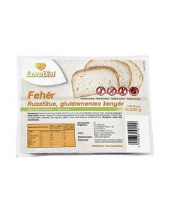 Love Diet gluténmentes rusztikus fehér kenyér