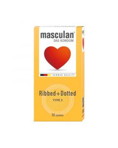 Masculan Ribbed+Dotted óvszer