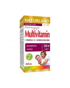 Naturland Multivitamin + Omega 3 + Ginkgo Biloba komplex senior 50+ kapszula