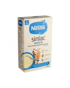 Nestlé Sinlac Neutral rizs és szentjánoskenyérmag alapú pép édes íz nélkül 4 hónapos kortól