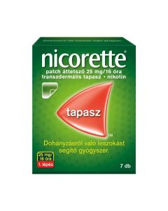 Nicorette patch áttetsző 25 mg 16 óra transz.tap.