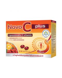 Novo C Plus liposzómális C-vitamin lágykapszula csipkebogyóval