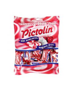 Pictolin cseresznye ízesítésű, tejszínes cukormentes cukorka édesítőszerrel
