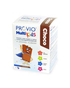Provio Multi Kids Choco étrend-kiegészítő tejcsokoládé szelet 