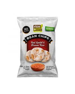Rice Up Proteines rizs chips Vöröslencsével GM (Pingvin Product)