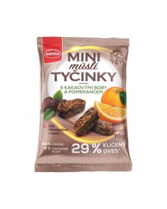 Semix mini müzli snack narancs-kakaóbab ízben gluténmentes