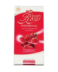 Sweet Rose epres krémmel töltött tejcsokoládé fruktózzal